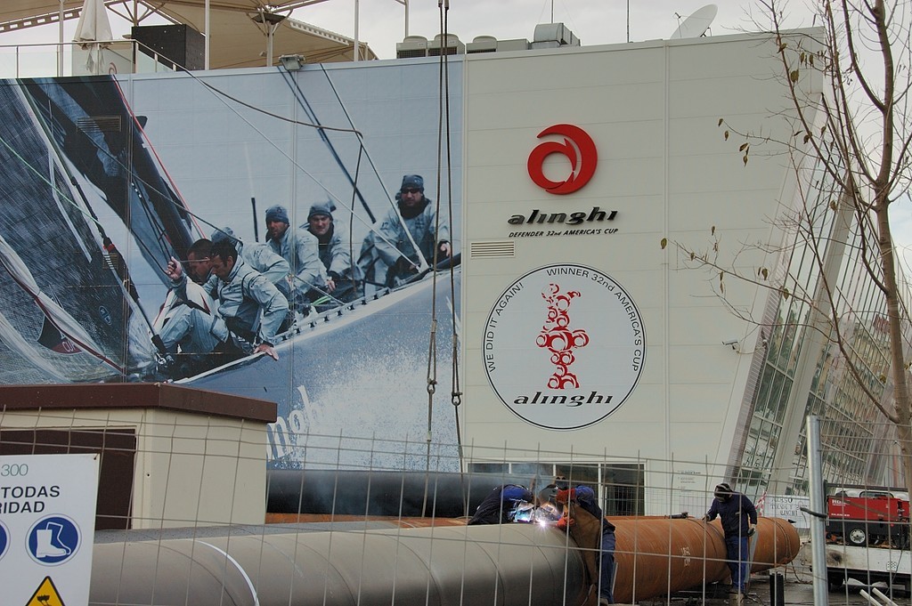 Valencia - 2008 -  Construction of F1 Track is underway near Alinghi base © MCC McCamp